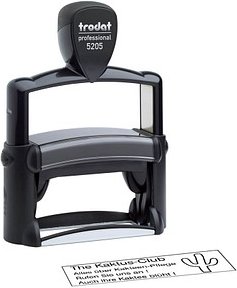 trodat Textstempel, individualisierbar 5205 selbstfärbend schwarz mit Logo, 1 St. - Nachträglich per Gutschein personal...