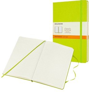 MOLESKINE Notizbuch Classic Collection fester Einband ca. DIN A5 liniert, hellgrün Hardcover 240 Seiten, 1 St.