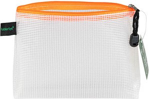 Thumbnail - FolderSys Reißverschlussbeutel transparent/orange 0,28 mm, 1 St.