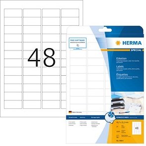 1.200 HERMA Etiketten 8864 weiß 45,7 x 21,2 mm