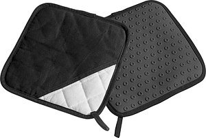 LURCH Topflappen schwarz, 2 St.