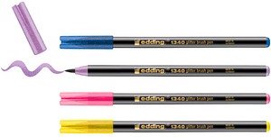 Thumbnail - edding 1340 glitzer Brush-Pens farbsortiert, 4 St.