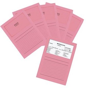 ELCO Sichthüllen Ordo classico DIN A4 rosa glatt 120 g/qm, 100 St.