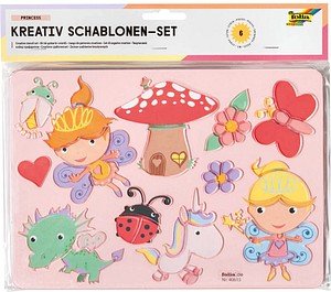 Thumbnail - folia Zeichenschablonen-Set farbsortiert