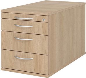 HAMMERBACHER TC30 Rollcontainer eiche 4 Auszüge 42,8 x 80,0 x 51,2 cm