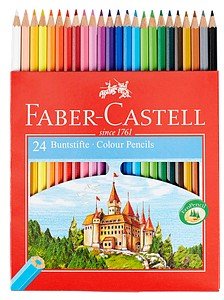 FABER-CASTELL CASTLE Buntstifte farbsortiert, 24 St.