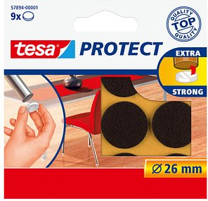 tesa Protect® Filzgleiter Kunststoff Ø 2,6 cm, 9 St.