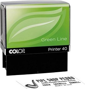 Thumbnail - COLOP Textstempel, individualisierbar Printer 40 Green Line selbstfärbend schwarz mit Logo, 1 St.