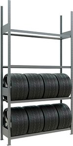 SCHULTE Reifenregal 20997 silber 150,0 x 40,0 x 275,0 cm