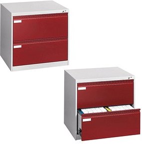 CP C 2000 Acurado Hängeregistraturschrank lichtgrau, rubinrot 2 Schubladen 78,7 x 59,0 x 73,3 cm, 1 St.