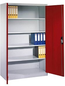 CP Metallschrank C 2000 Acurado 9480-000 S10589 lichtgrau, rubinrot 120,0 x 50,0 x 195,0 cm, aufgebaut, 1 St.