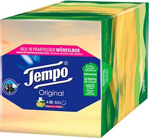 Tempo Taschentücherbox Original 4-lagig weiß, 60 Tücher