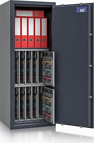 ISS safe4key Schlüsseltresor grau mit 560 Haken, Doppelbartschloss, 50,0 x 42,0 x 130,0 cm, 1 St.