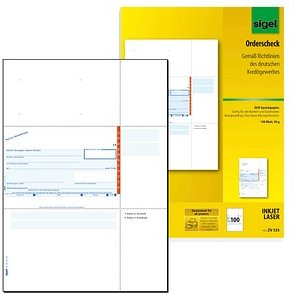 Thumbnail - SIGEL SEPA-Orderscheck Bankformulare ZV535, 100 Blatt
