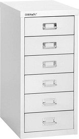 Thumbnail - BISLEY MultiDrawer™ L296 Schubladenschrank verkehrsweiß 6 Schubladen 27,8 x 38,0 x 59,0 cm, 1 St.