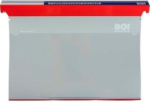 BOI Patienten-Dokumentations-Hängemappe Kunststoff rot DIN A4 1x 2 Ringe, Q-Mechanik, 10 St.