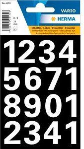 Thumbnail - HERMA Klebenummern 4170 Zahlen, weiß, 10x 32 Etiketten