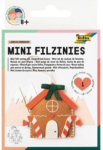 folia Nähset Mini Filzinies LEBKUCHENHAUS braun