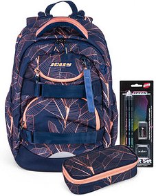 JOLLY Schulrucksack Next Gen Kunstfaser blau/rosa