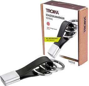 TROIKA® Schlüsselanhänger TWISTER schwarz