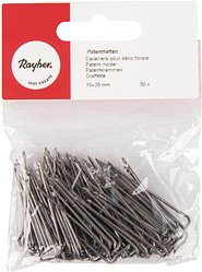 Thumbnail - Rayher / Patenthaften 10/35 mm Basteldraht silber 10 mm 3,5 cm 50 St.