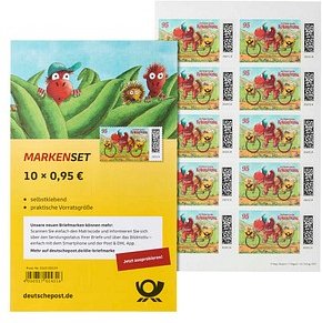 Deutsche Post 0,95 € Briefmarken "Der kleine Drache Kokosnuss" selbstklebend, 10 St.