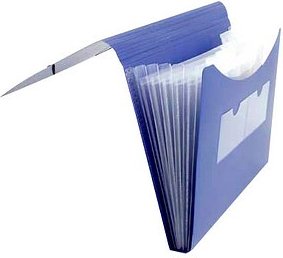 FolderSys Fächermappe 5 Fächer blau