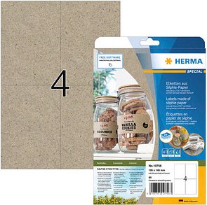 Thumbnail - 80 HERMA Etiketten braun 105,0 x 148,0 mm