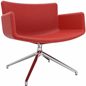 Thumbnail - fm Sessel LODUS rot chrom Stoff, 1 St.