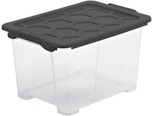 Thumbnail - rotho Evo Safe Keeping Aufbewahrungsboxen 15,0 l anthrazit 39,9 x 28,3 x 23,0 cm, 1 St.