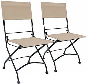 Garden Pleasure Gartenstühle TRIEST beige, 2 St.