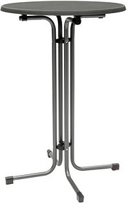 MFG Freizeitmöbel Stehtisch rund Spanplatte anthrazit, schiefer 80,0 x 80,0 x 110,0 cm, 1 St.