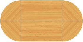 HAMMERBACHER Konferenztisch buche oval, Rundrohr chrom, 320,0 x 160,0 x 72,0 - 74,0 cm