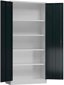 Thumbnail - ClassiX Stahlschrank X-530368 anthrazit, lichtgrau 92,0 x 60,0 x 194,5 cm, aufgebaut