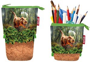 ROTH Schlampermäppchen T-Rex Welt Motiv, 13,5 x 6,0 cm