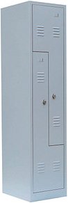 LÜLLMANN Z-Spind lichtgrau 525100, 2 Schließfächer 41,5 x 50,0 x 180,0 cm