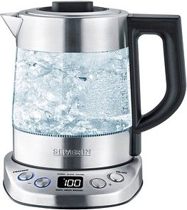 SEVERIN Wasserkocher WK 3473 Deluxe Mini silber 1,0 l 2200 W