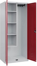 CP Putzmittelschrank Classic PLUS 080100-02 S10001 lichtgrau, rubinrot 80,0 x 50,0 x 185,0 cm, aufgebaut, 1 St.