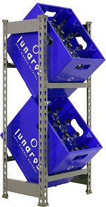 Simonrack Getränkekistenregal KIT SIMONBOTTLE 2 GRIS 330100024104032 grau 40,0 x 30,0 x 100,0 cm