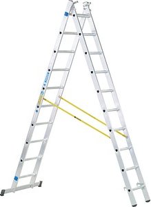 ZARGES Vielzweckleiter Skymaster DX silber 3x 10 Sprossen, H: 665,0 cm