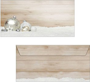 SIGEL Weihnachtsbriefumschläge Cozy Christmas DIN lang ohne Fenster