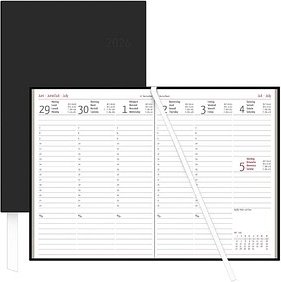 ZETTLER KALENDER Buchkalender Wochenplaner 2026 schwarz
