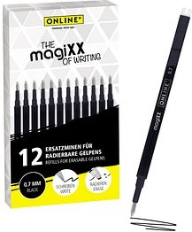 Thumbnail - ONLINE® magiXX Gelschreiberminen schwarz 0,7 mm 12 St.