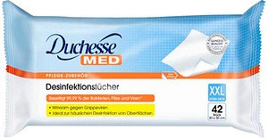 Duchesse MED Desinfektionstücher 1-lagig weiß, 42 Tücher