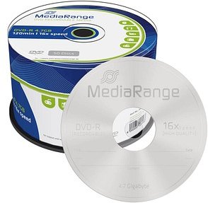 MediaRange DVD-R 4,7 GB, 50 St.