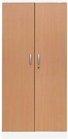 Gürkan Metallschrank 100113 verkehrsweiß, buche 92,0 x 42,0 x 195,0 cm, aufgebaut, 1 St.