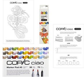 COPIC® Ciao 2D Brilliant Palette Starter Layoutmarker-Set farbsortiert 1,0 + 6,0 mm, 1 Set