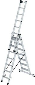 MUNK Stehleiter silber 3x 7 Stufen