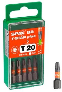 SPAX® Bits T20 T-STAR Plus, 5 St.