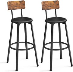 VASAGLE Barhocker LBC069B81V1 braun Kunstleder, 2 St.